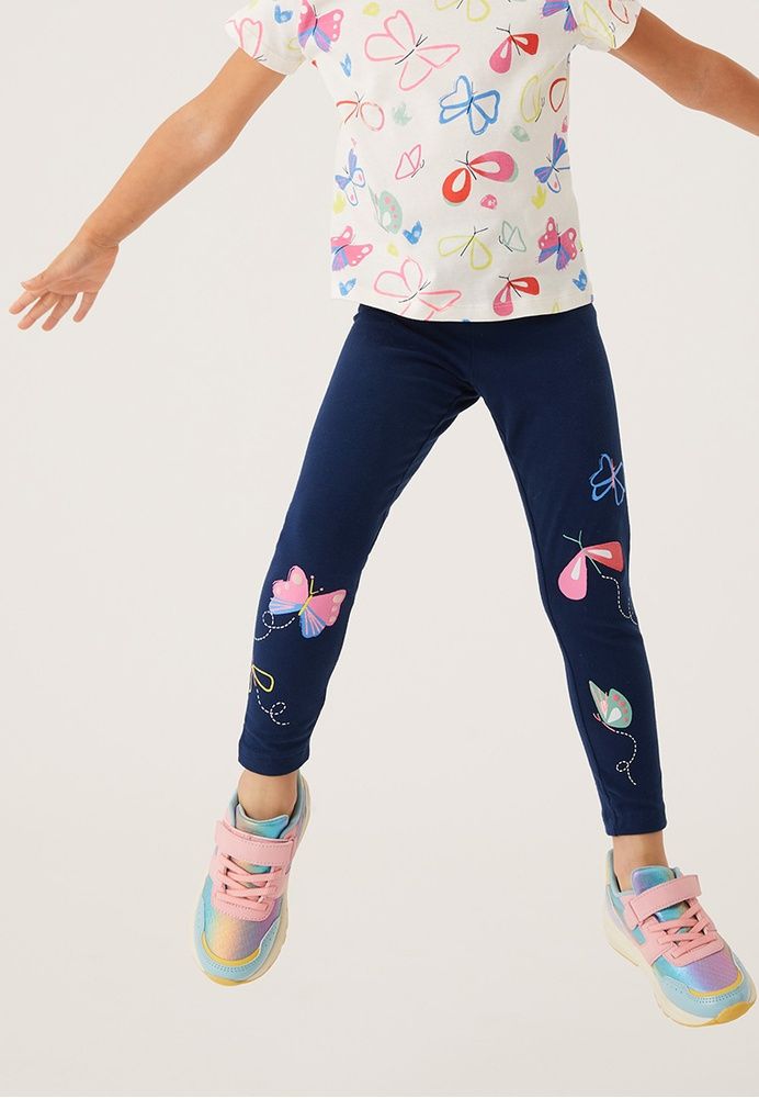 Cotton Rich Butterfly Leggings