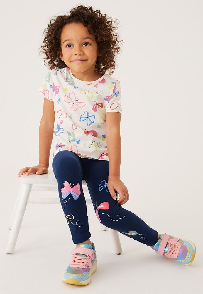 Cotton Rich Butterfly Leggings