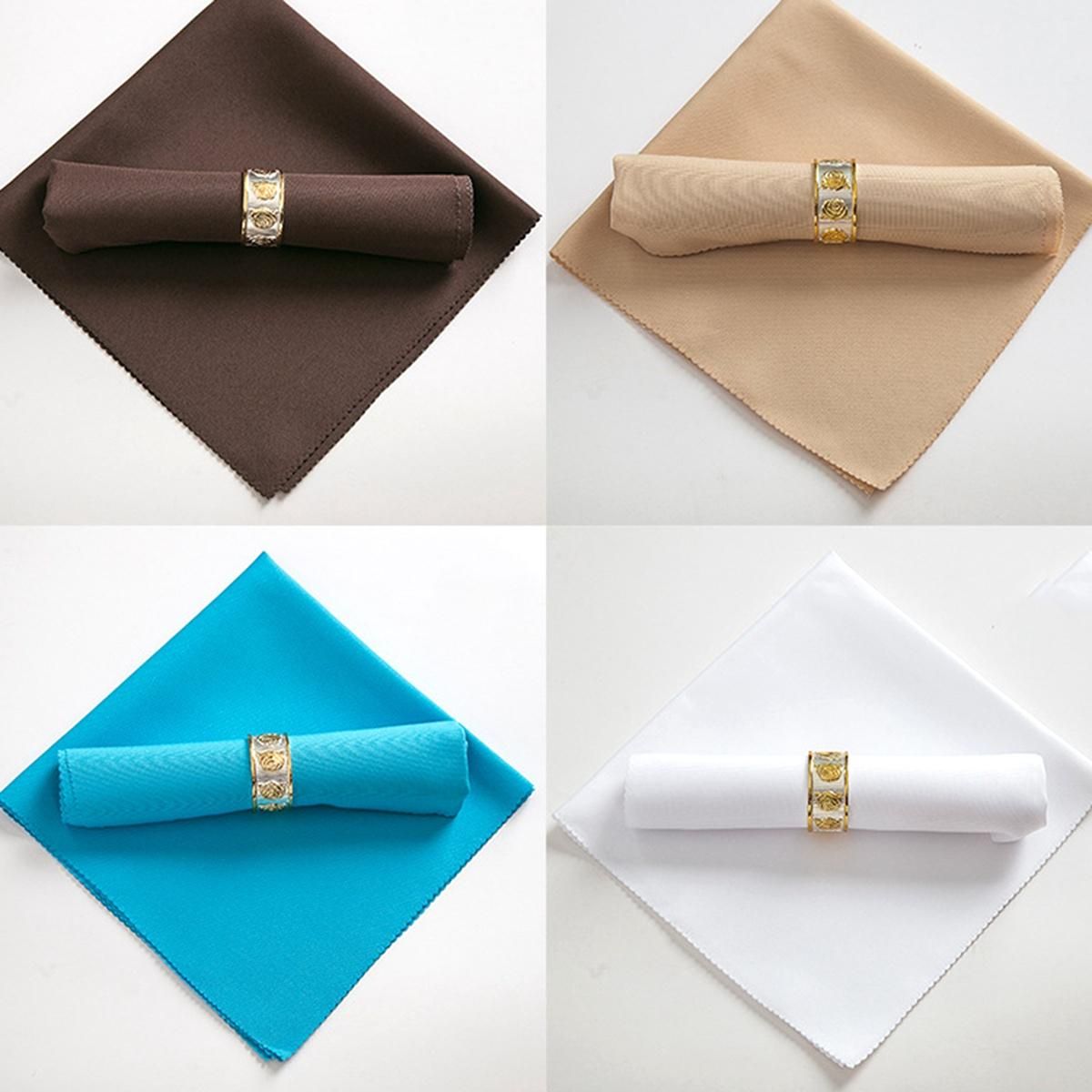 10Pcs 48X48cm Polyester Cloth Napkins for Restaurant Wedding Banquet Dinner Party, Big Red