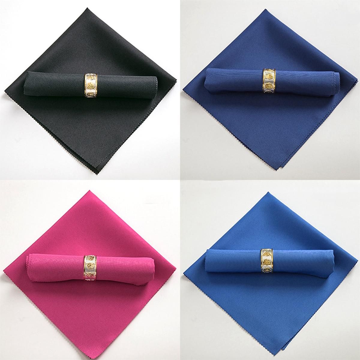 10Pcs 48X48cm Polyester Cloth Napkins for Restaurant Wedding Banquet Dinner Party, Big Red