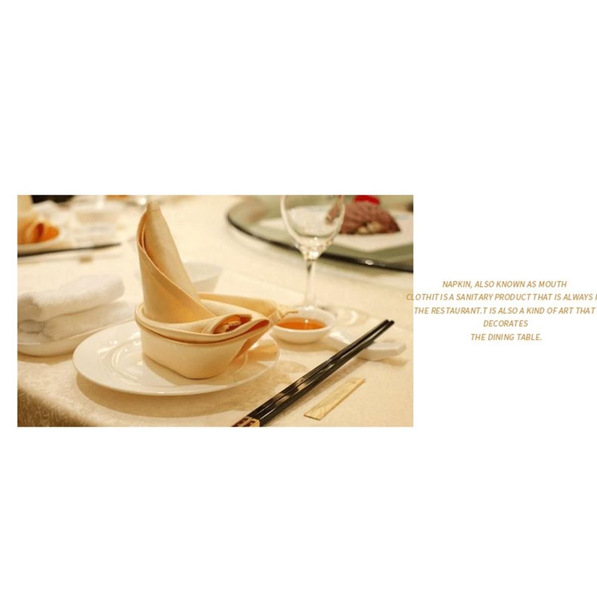 10Pcs 48X48cm Polyester Cloth Napkins for Restaurant Wedding Banquet Dinner Party, Big Red