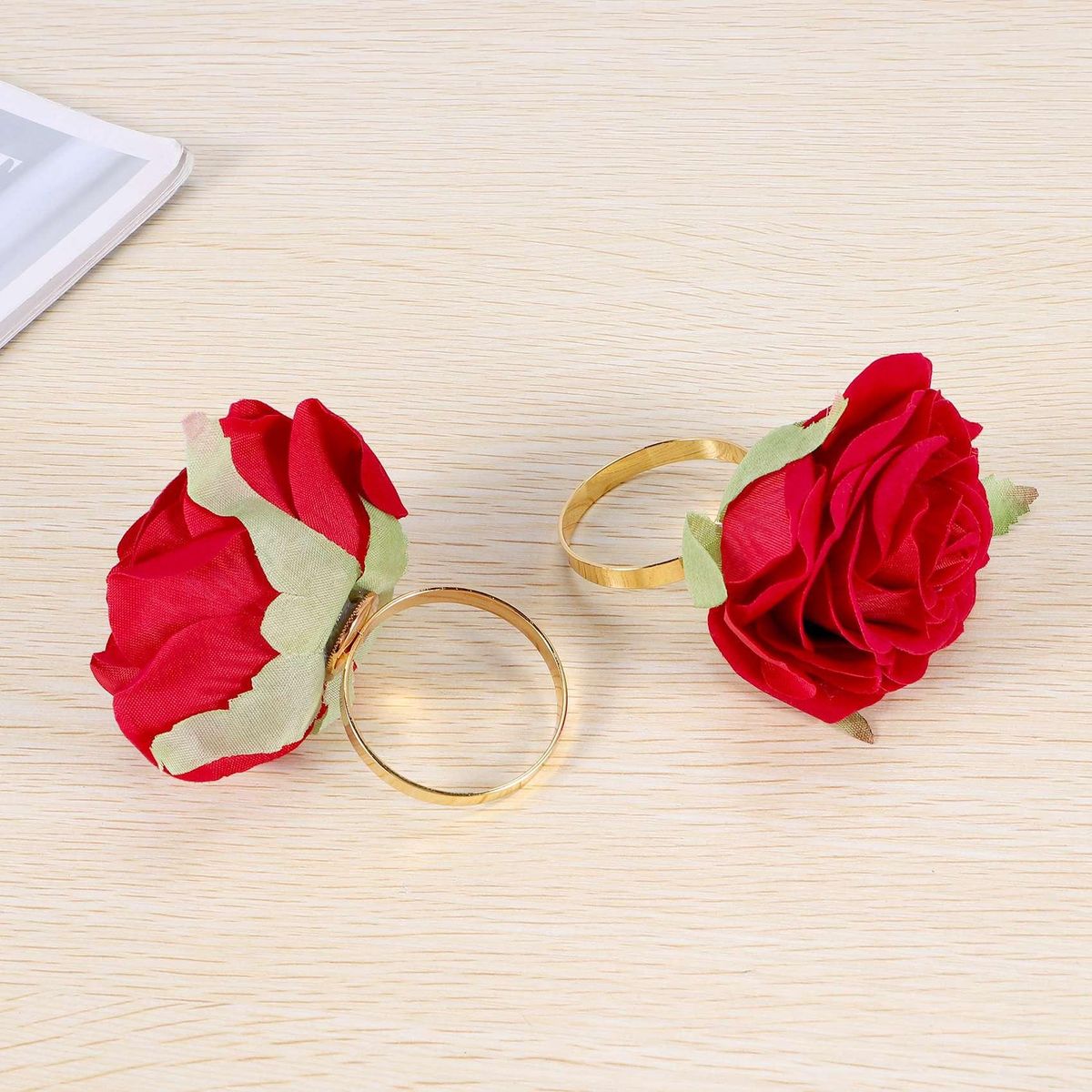 12PCS Red Shape Towel Buckle Napkin Ring Party Hotel Table D