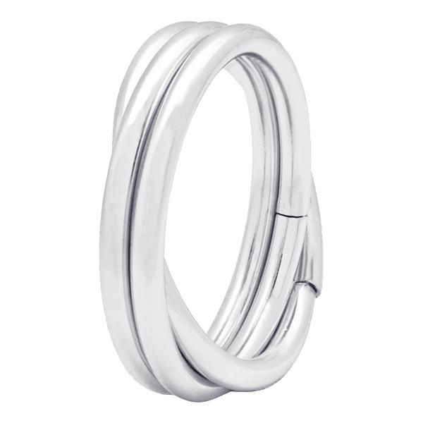 4 Pcs/Set Metal Round Cross Napkin Rings Napkin Buckle for Hotel Wedding Dinner Party Table Decoration Ring-Silver