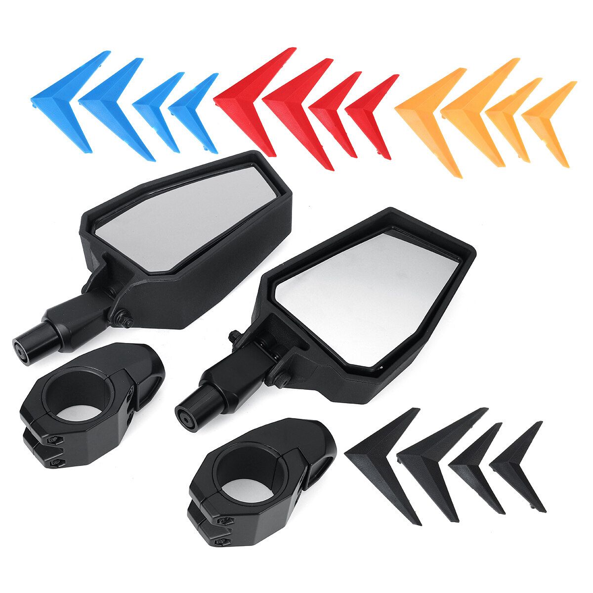 UTV Side Rear View Mirror 1.75" Bar For Polaris RZR 570 800 Yamahas Rhinos