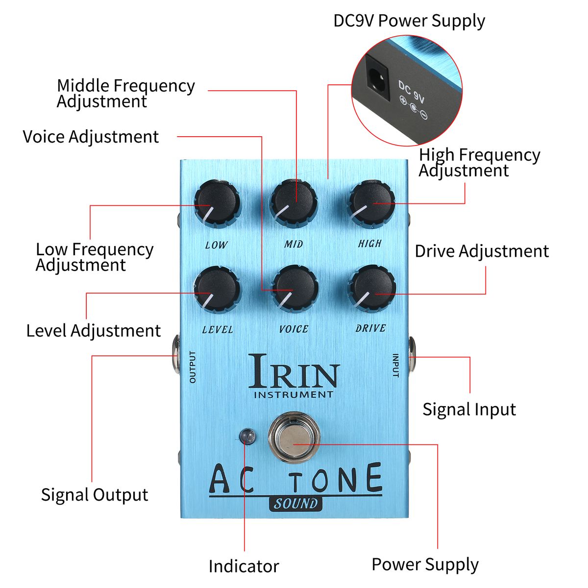 Mini Guitar Effect Pedal VOX AC30 Speaker Simulator