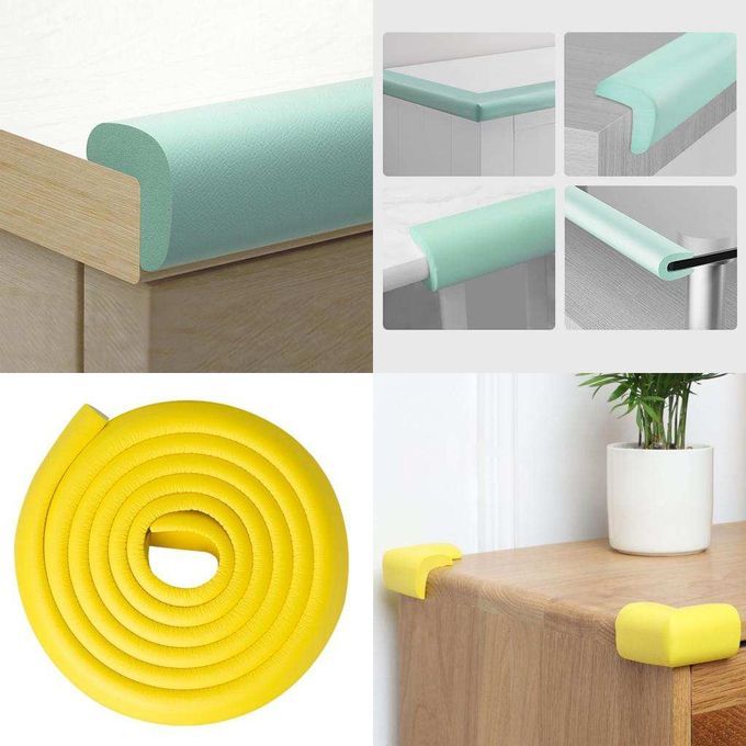 Kids Baby Safety Desk Edge Cover NBR 2m Bumper With 4m Double Yellow