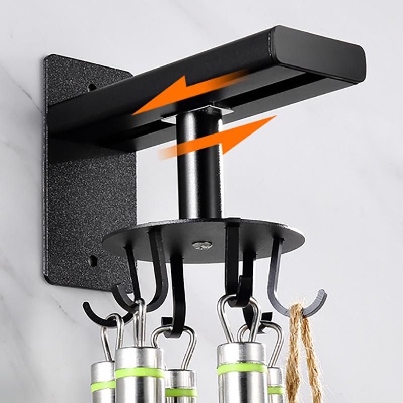 Door Cabinet Shelves for Wall Rotating Punch-Free Hanger Kitchen Storage Rack Bathroom Shelf Organizer