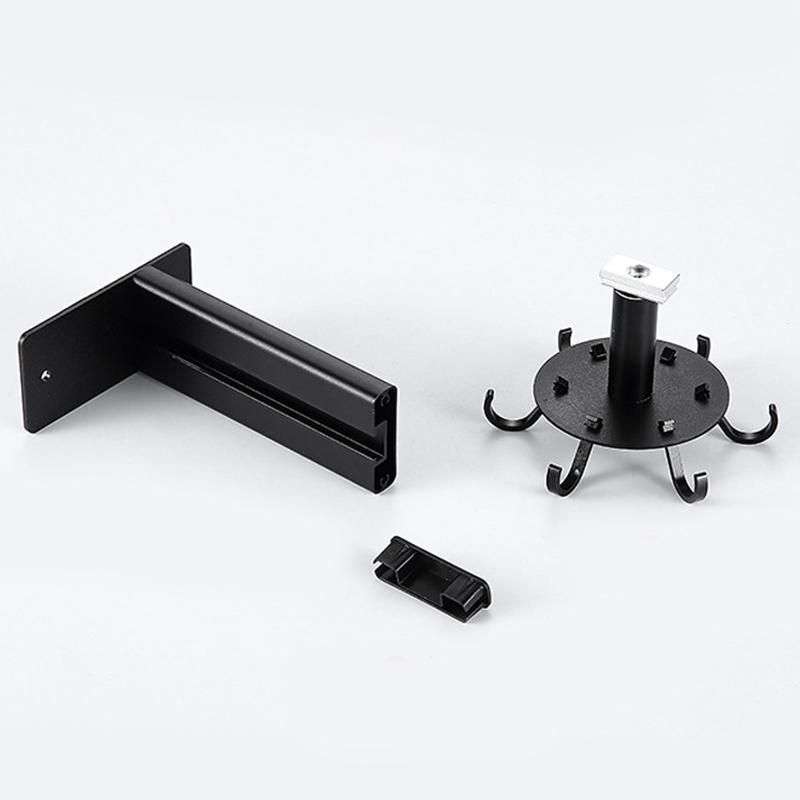 Door Cabinet Shelves for Wall Rotating Punch-Free Hanger Kitchen Storage Rack Bathroom Shelf Organizer