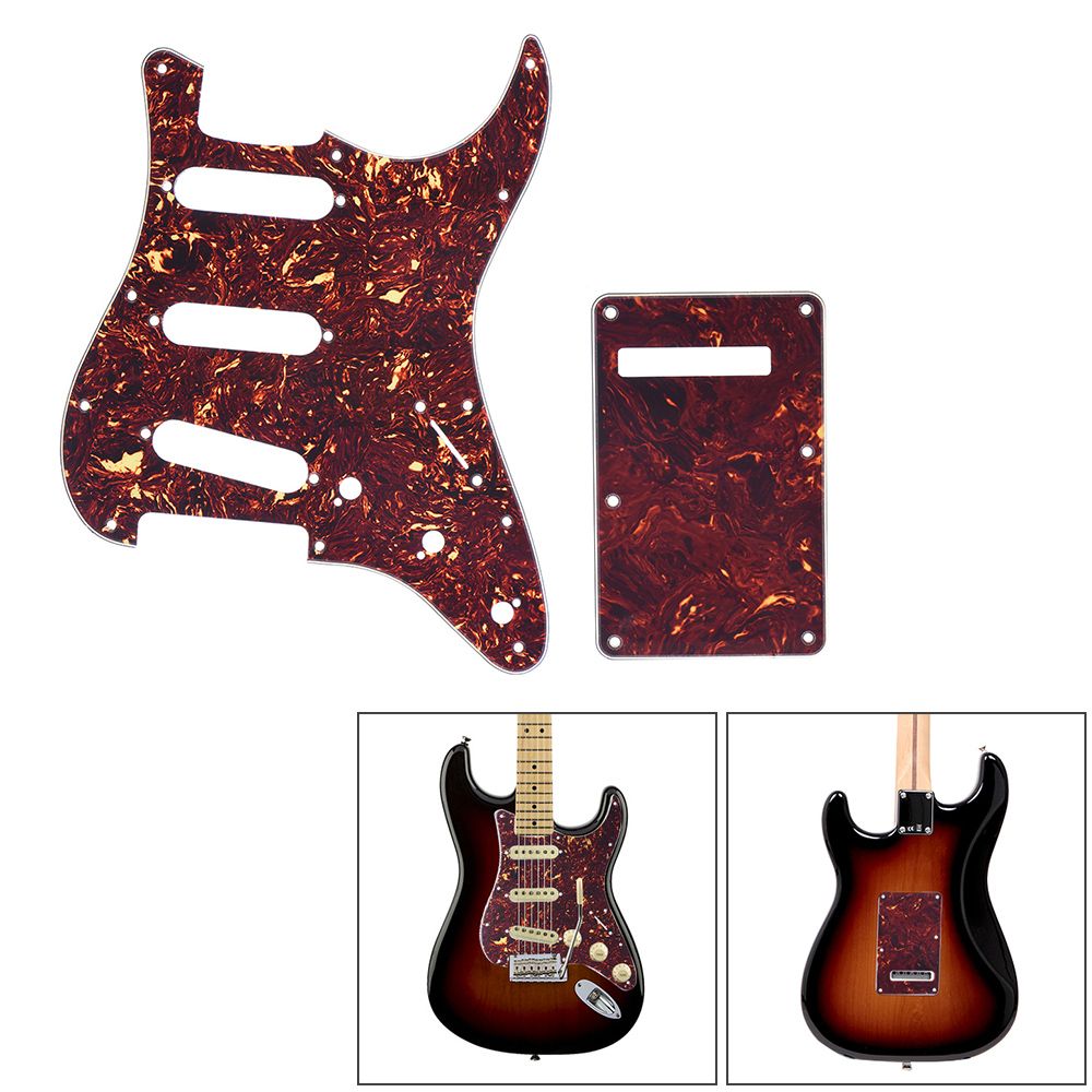 Tortoise Red Guitar Pick Guard Back Plate With 20pcs Screws