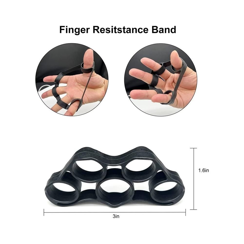 Grip Strength Trainer Non- Grips Silicone Finger ExerciserHand Grip Strengthener Adjustable Resistance 11-132Lbs