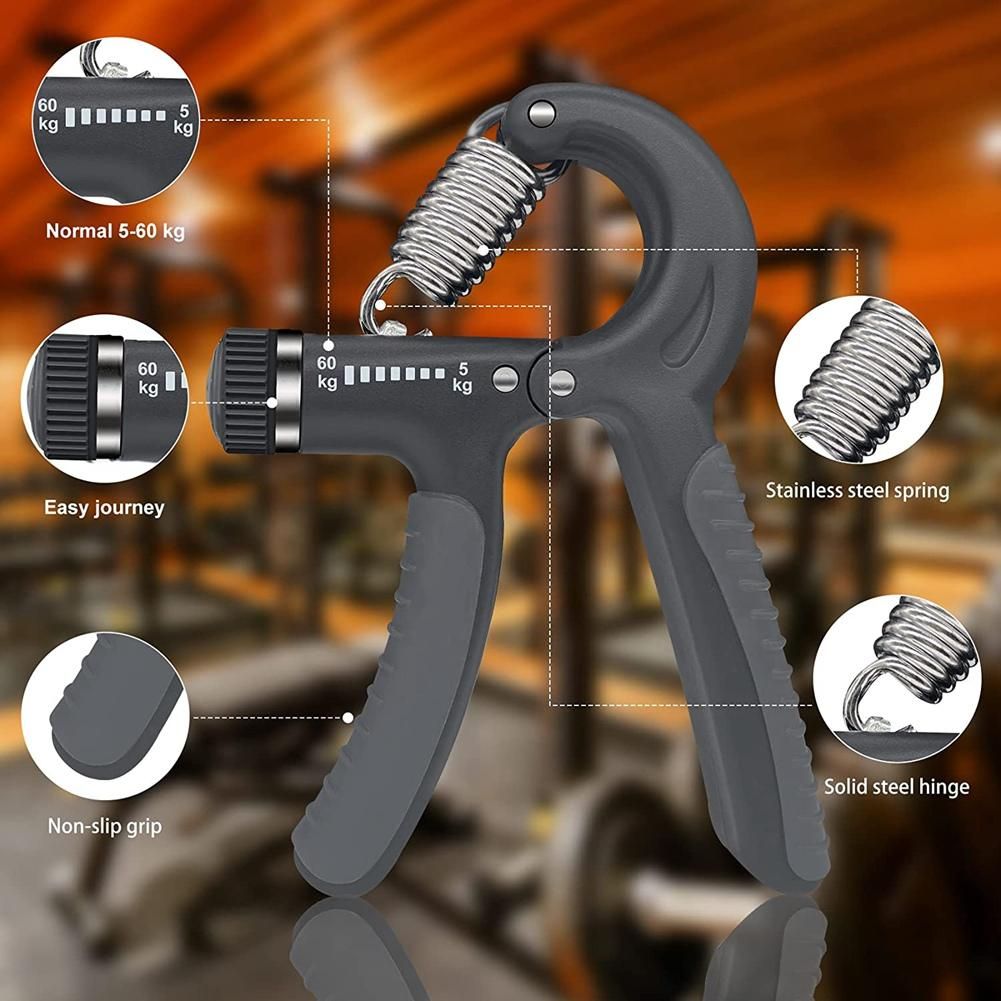 Grip Strength Trainer Non- Grips Silicone Finger ExerciserHand Grip Strengthener Adjustable Resistance 11-132Lbs