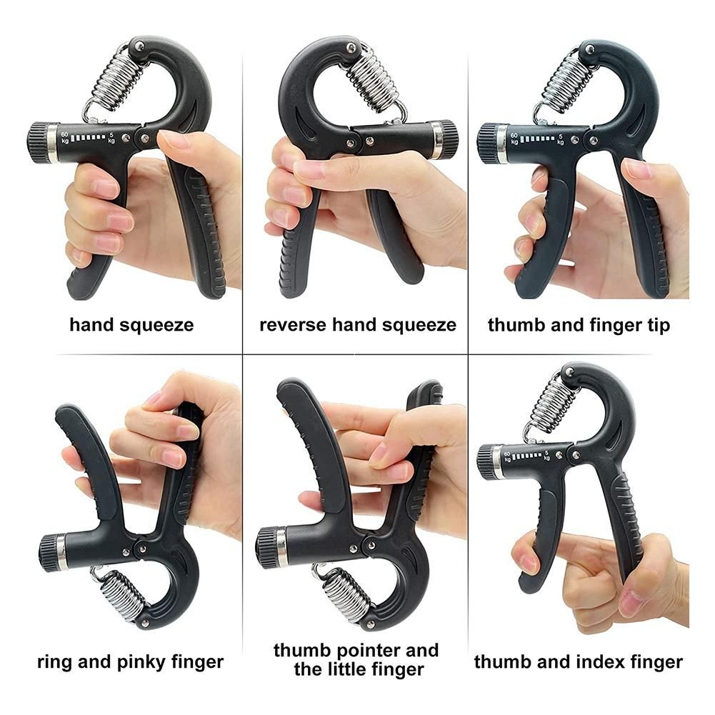 Grip Strength Trainer Non- Grips Silicone Finger ExerciserHand Grip Strengthener Adjustable Resistance 11-132Lbs