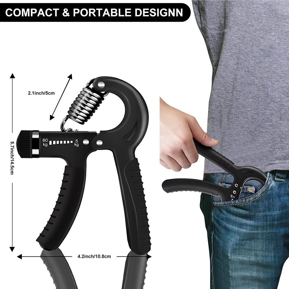 Grip Strength Trainer Non- Grips Silicone Finger ExerciserHand Grip Strengthener Adjustable Resistance 11-132Lbs