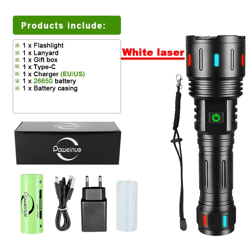 Newest  Laser Super Powerful Flashlight 6800000LM