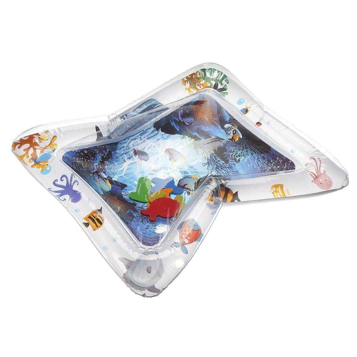 Portable Folding Inflatable Baby Water Play Mat Indoor & Outdoor Fun Activity Play Center For Children & Infants White