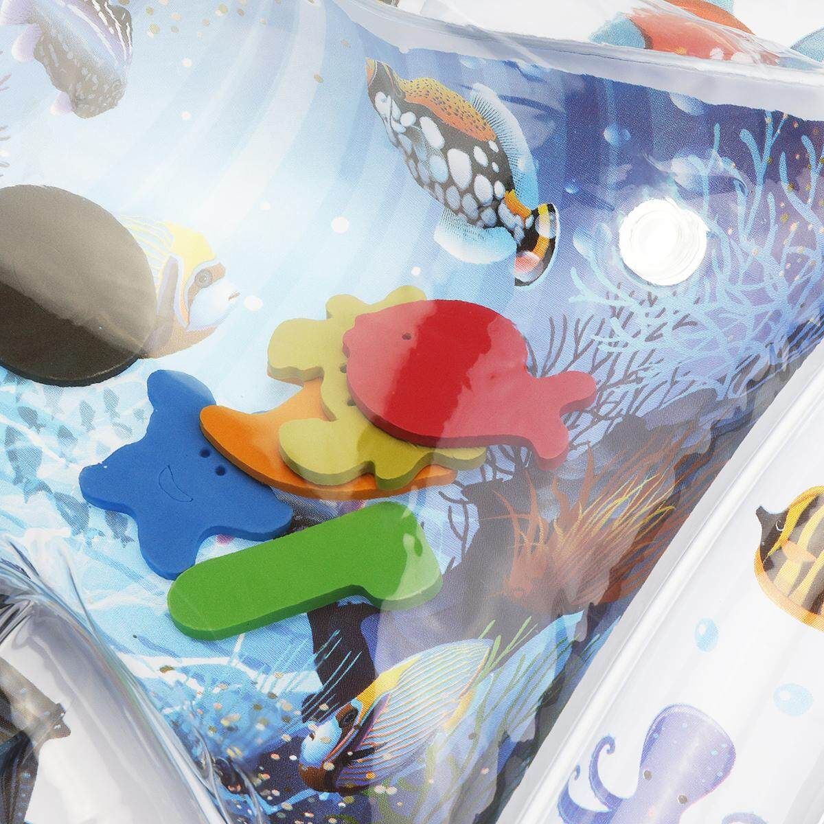 Portable Folding Inflatable Baby Water Play Mat Indoor & Outdoor Fun Activity Play Center For Children & Infants White