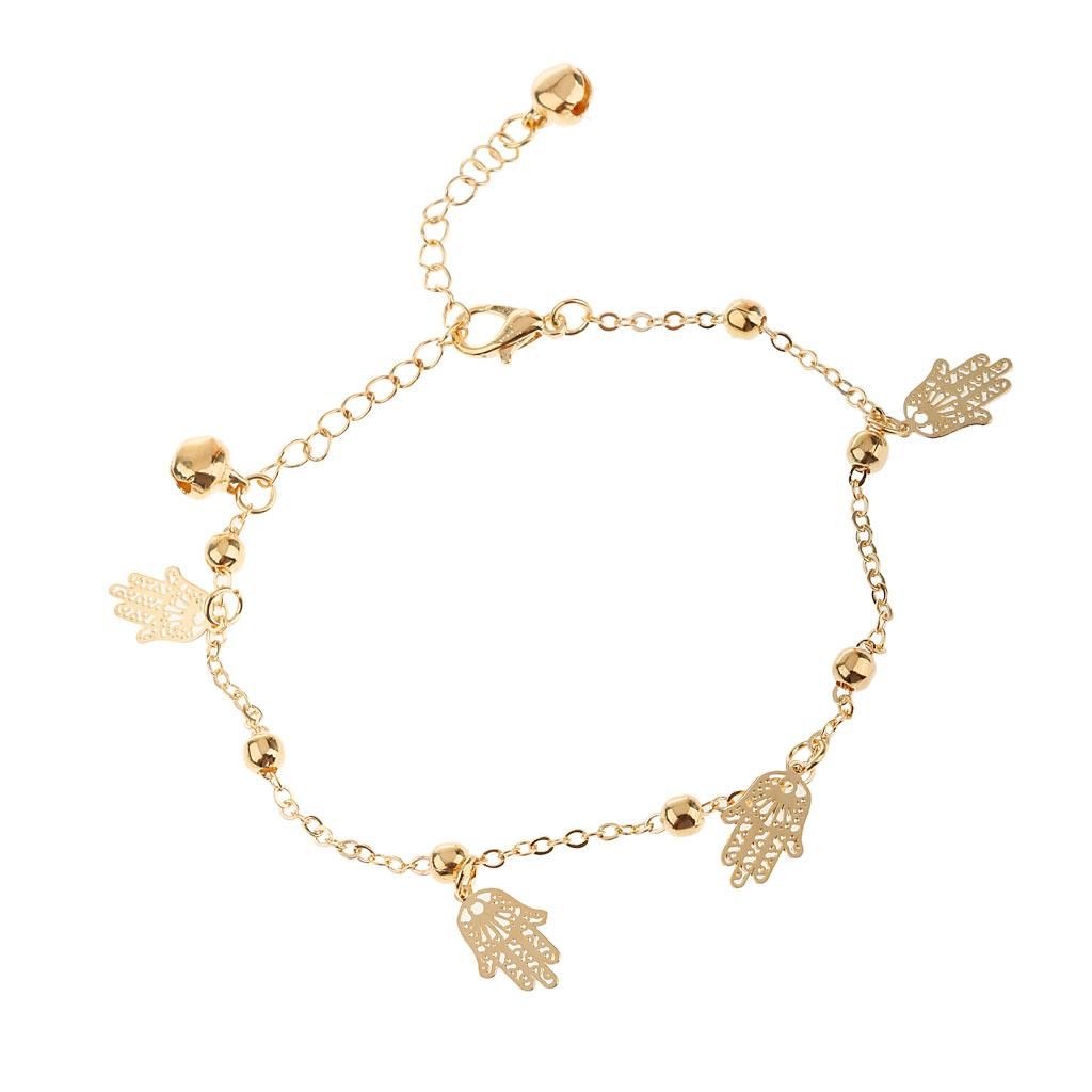 1 Pic Ankle Ankle Bell Chain Golden Buddha Beads
