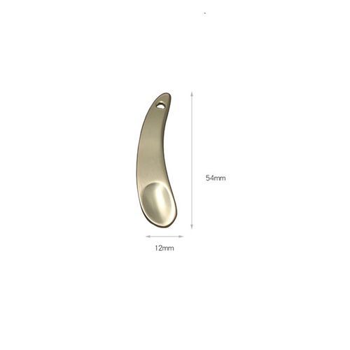 1pcs Metal Zinc Mini Cosmetic Spatula Curved Scoop Gold Silver Makeup Mask Cream Spoon Eye Cream Stick Face Body Makeup Tools DOU