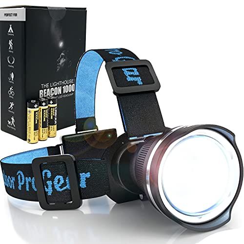 Outdoor Pro Gear LED Headlamp Flashlight 3AA Batteries Inclu