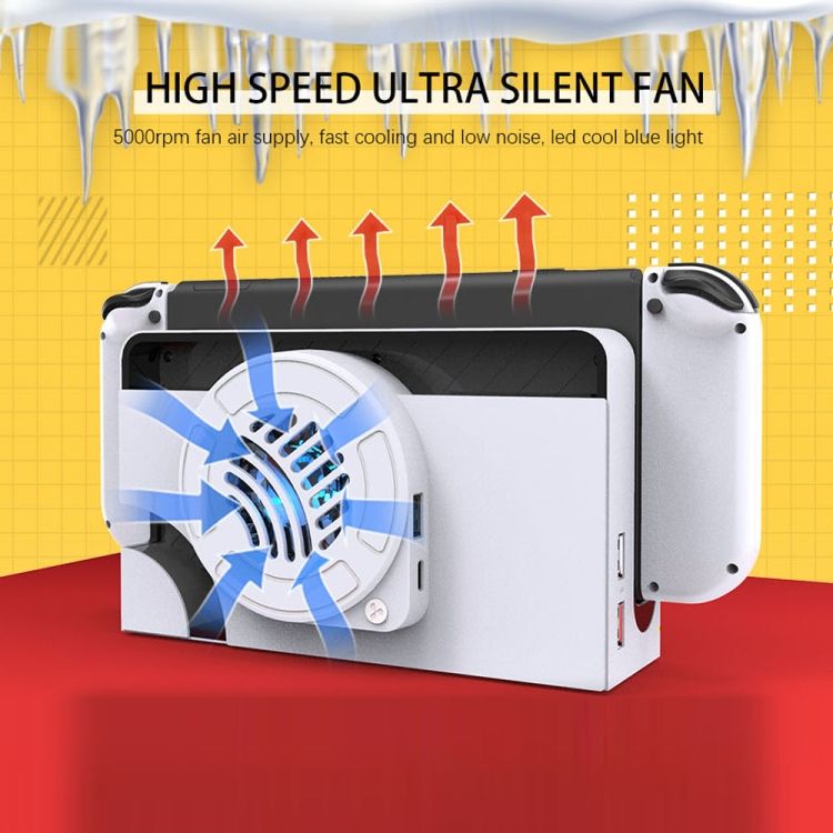 For Nintendo Switch OLED Game Console Cooling Storage Base