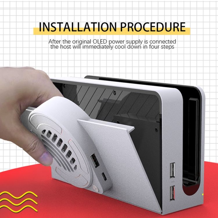 For Nintendo Switch OLED Game Console Cooling Storage Base