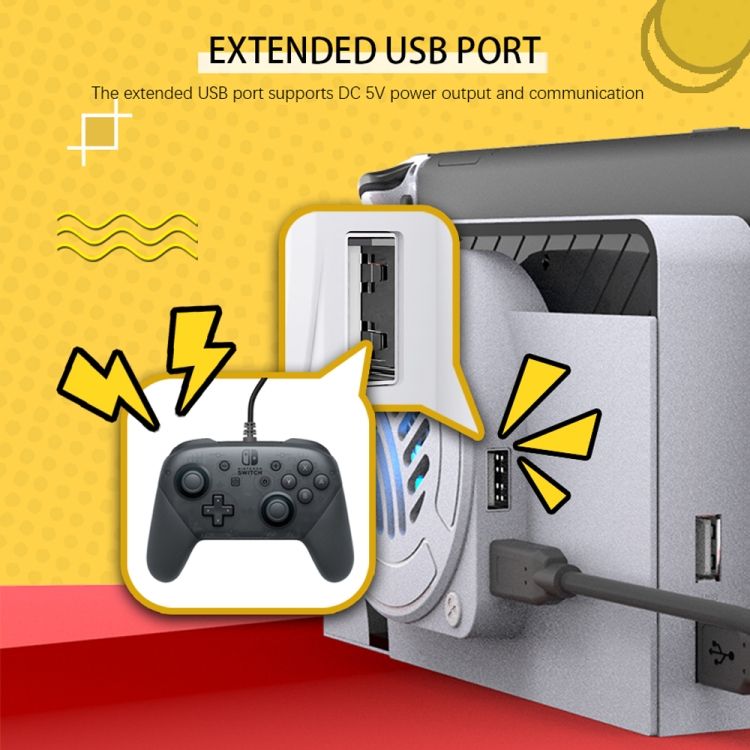 For Nintendo Switch OLED Game Console Cooling Storage Base