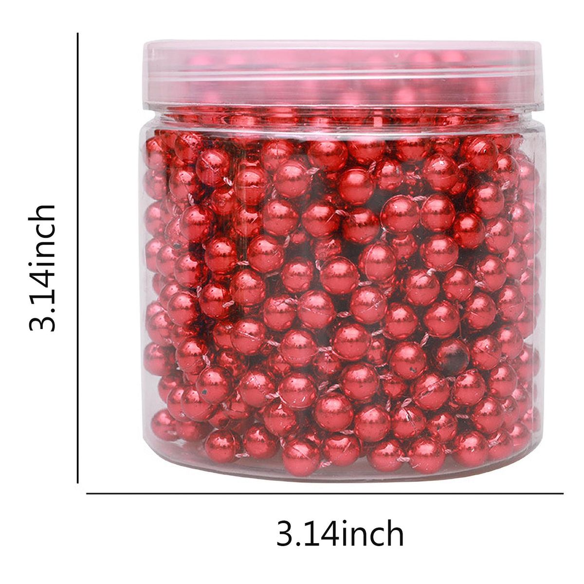 26FT Christmas Balls Chain Ornaments for Xmas Christmas Tree Shatterproof Hanging Ball Set Small Christmas Balls Plastic Beads Chain for Xmas Tree Party Decoration