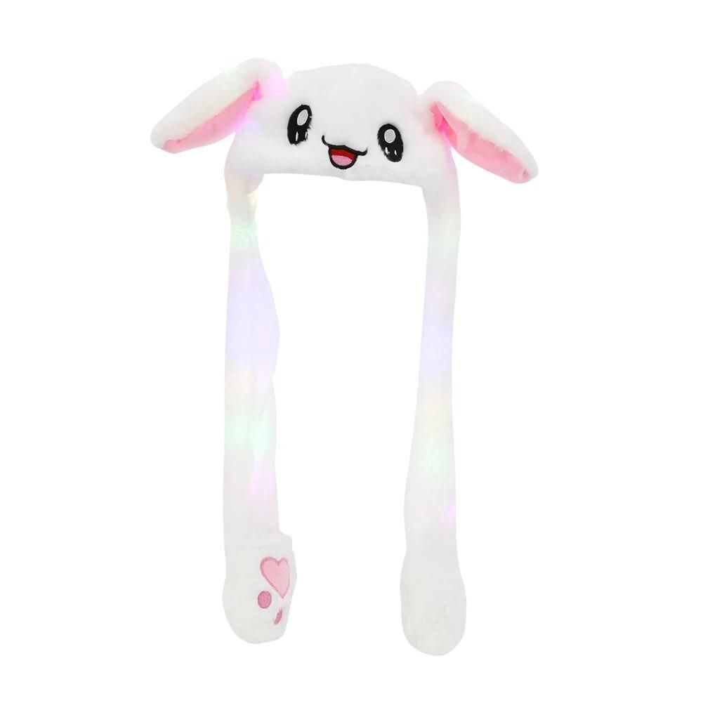 Crystal Velvet Cute Rabbit Hats Pinching Ear Hat Cartoon Funny Bunny Hat Party Decors for Women Gift for Kids Children Girls Boy