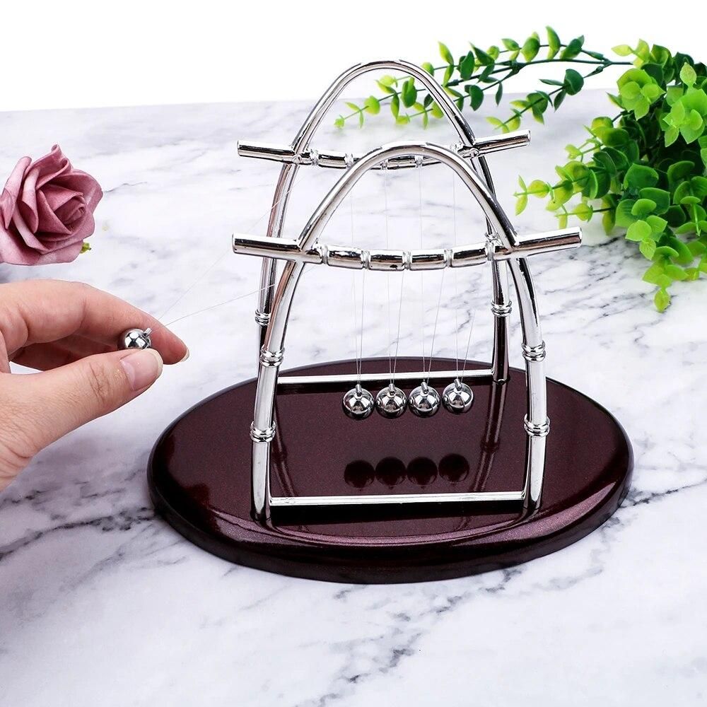 Newtons Cradle Steel Balance Ball Home Desk Decoration Metal Pendulum Ball Physics Science Craft Educational Toy