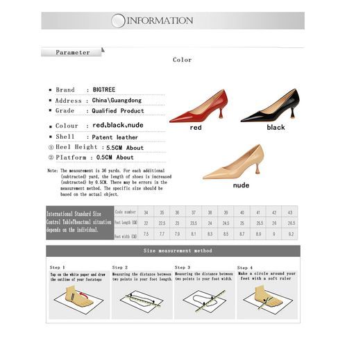 Low Heels Ladies Pumps Shiny Patent Leather Women Shoes Red