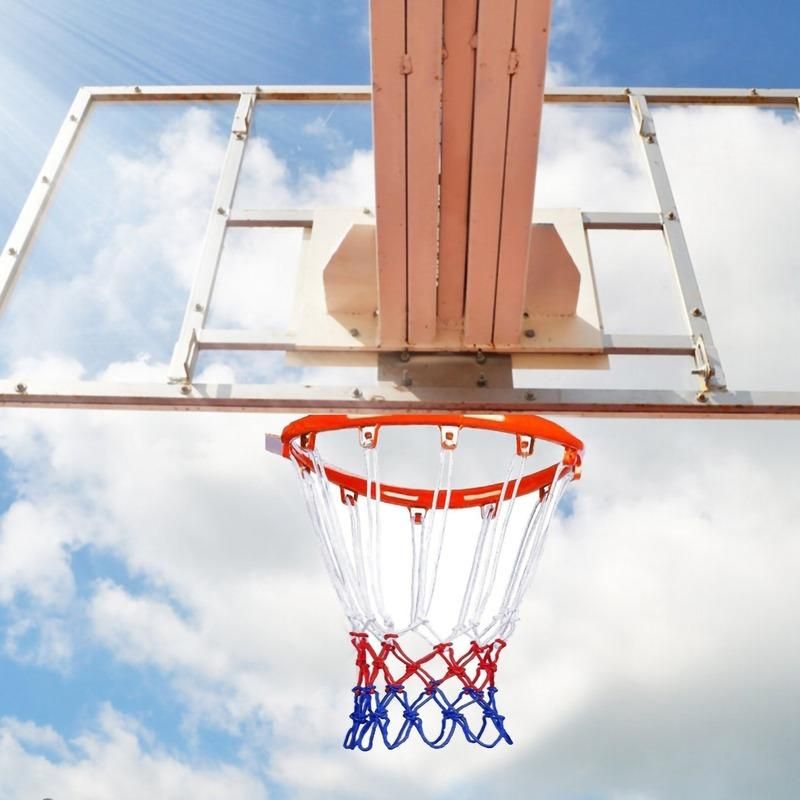 32cm Wall Mounted Basketball Hoop Netting Metal Rim Hanging Basket Basket Ball Wall Rim with Screws Indoor Outdoor Sport