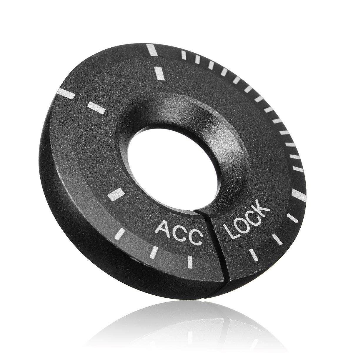 New Aluminum Alloy Car Ignition Key Hole Ring Decor Cover Adhesive For VW Audi Black Black