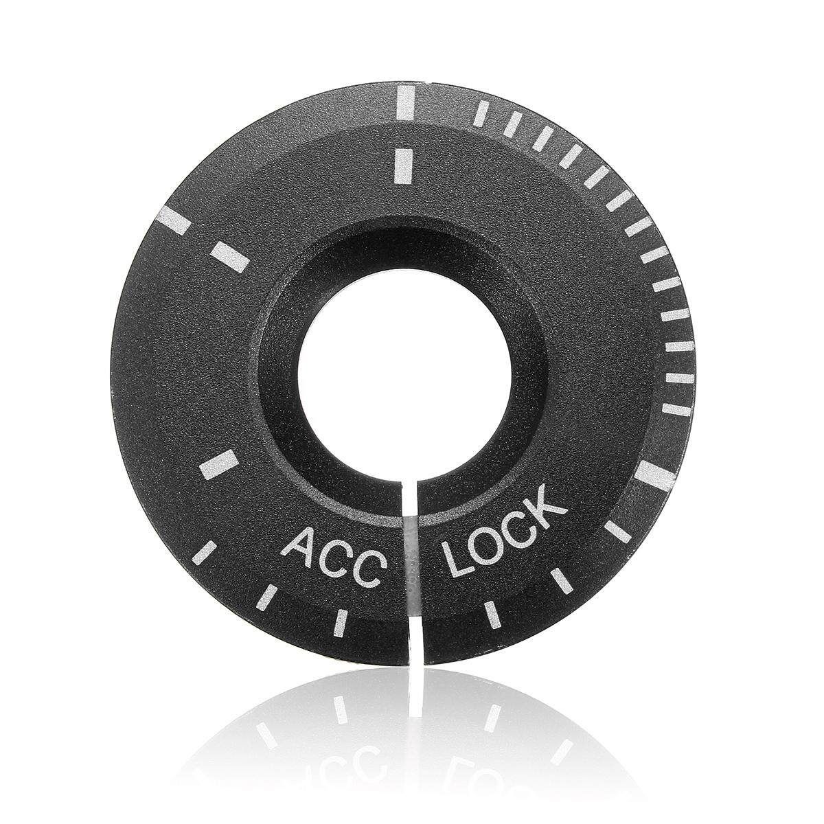 New Aluminum Alloy Car Ignition Key Hole Ring Decor Cover Adhesive For VW Audi Black Black