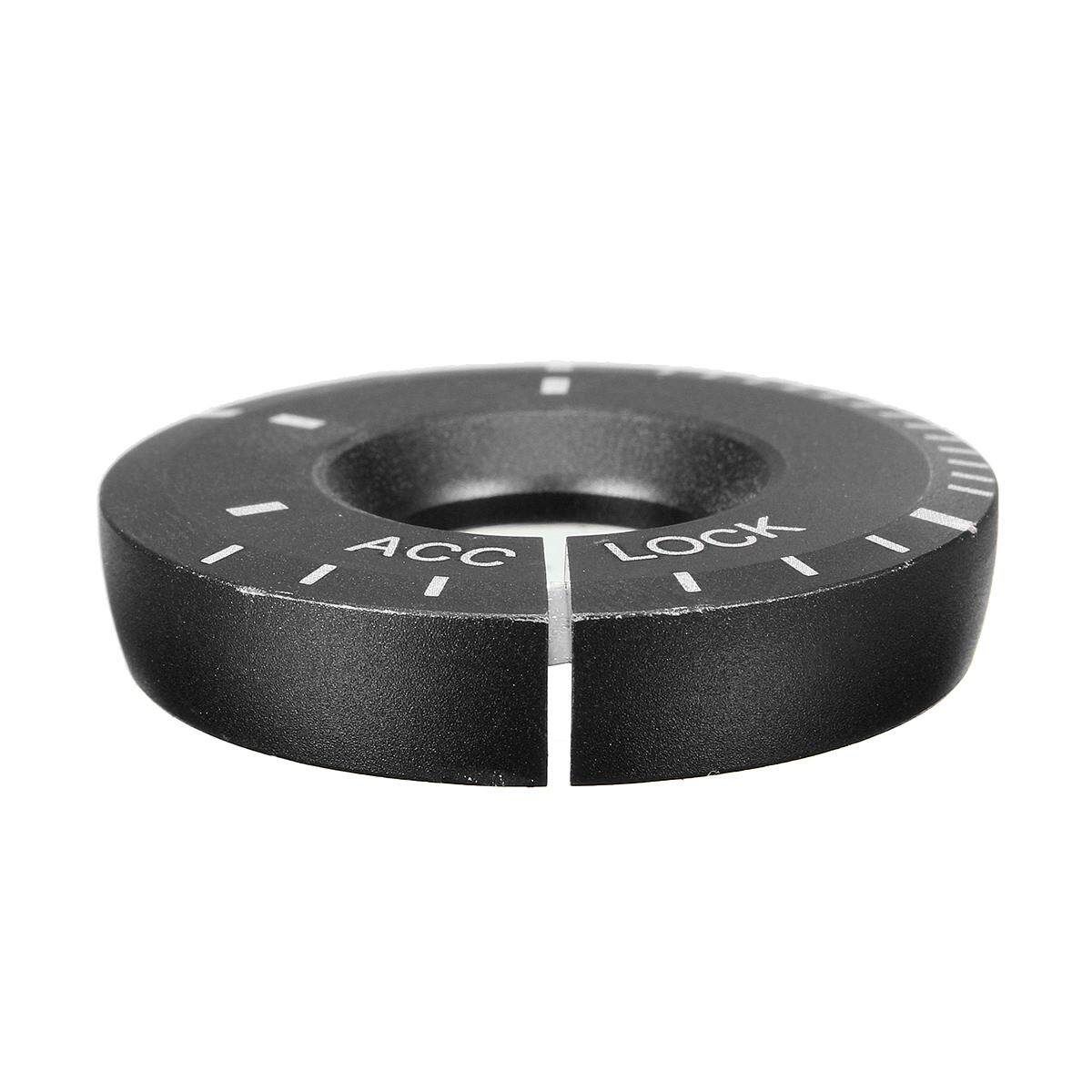 New Aluminum Alloy Car Ignition Key Hole Ring Decor Cover Adhesive For VW Audi Black Black
