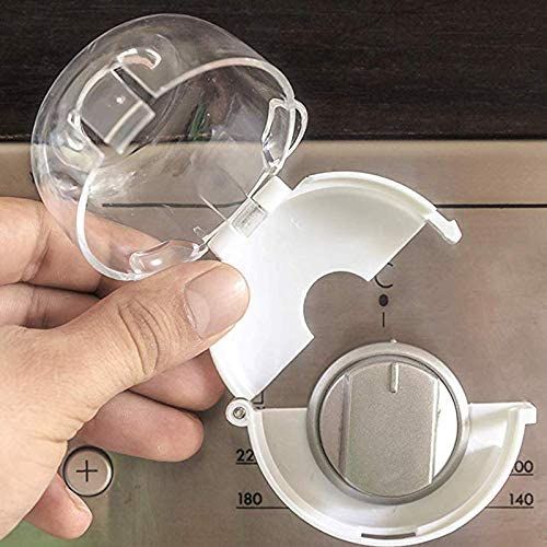 4PCS Clear Stove Knob Covers, Gas Stove Knob Covers Heat-Resistant Knob Case Child Safety Guard, Universal Design Baby Proof