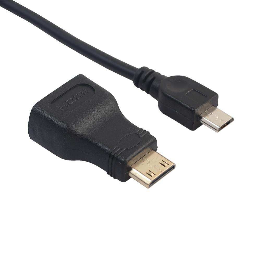 Raspberry Pi Mini HDMI To HDMI Adapter+Micro USB+GPIO Header Cables
