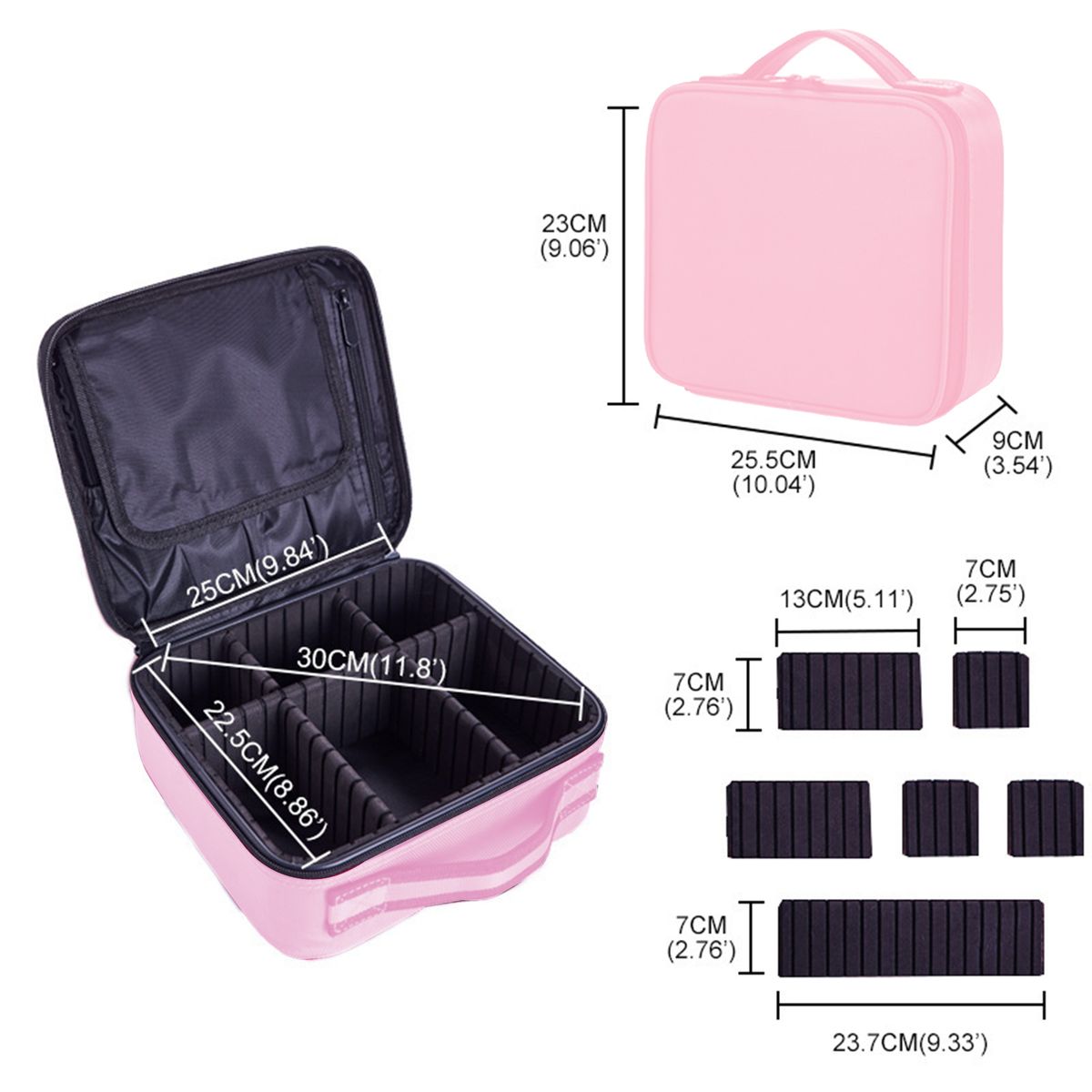 Makeup Bag Partition Organizer Large Capacity Travel