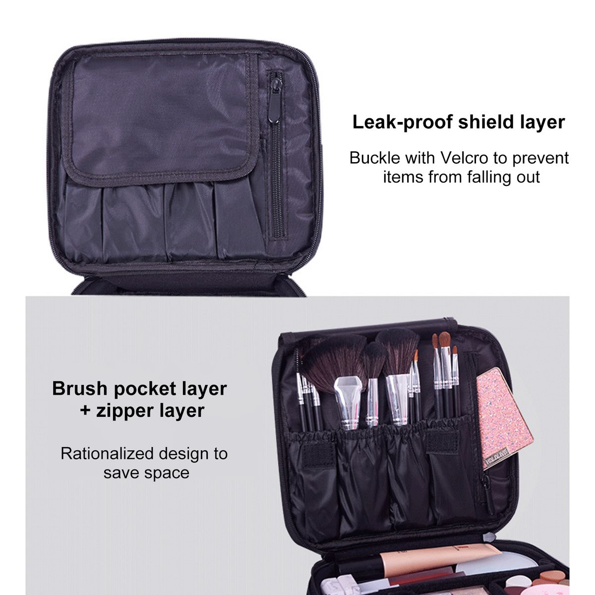 Makeup Bag Partition Organizer Large Capacity Travel
