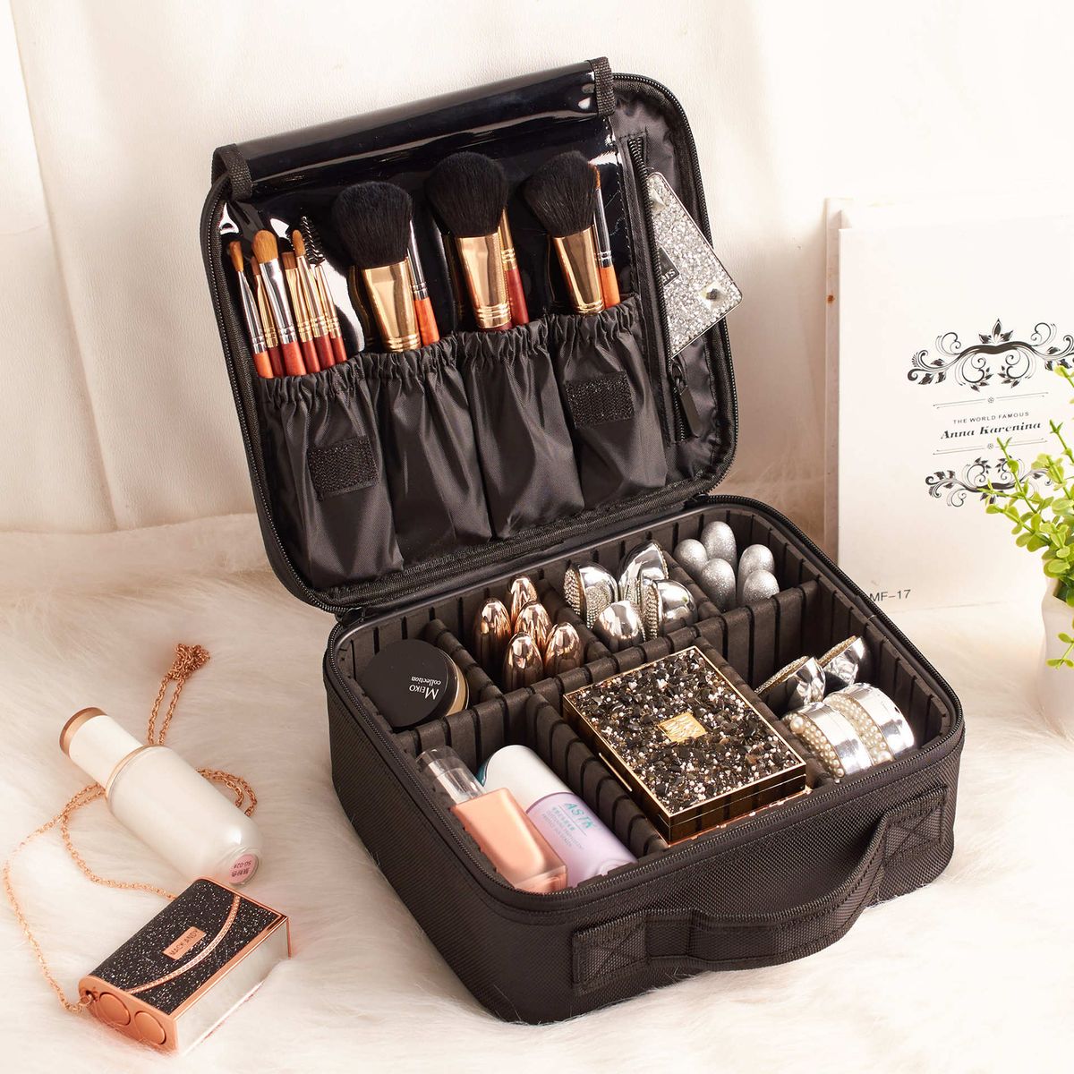 Makeup Bag Partition Organizer Large Capacity Travel