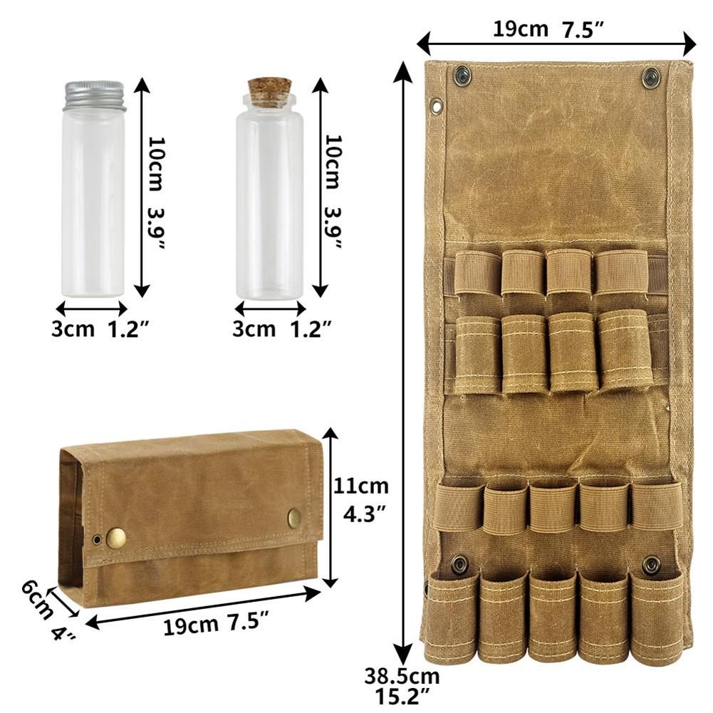 Outdoor Spice Bottle Set Portable Folding Canvas Waterproof