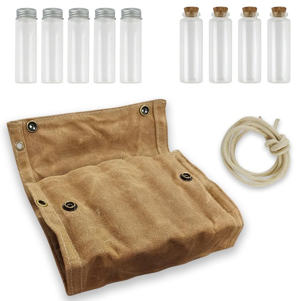 Outdoor Spice Bottle Set Portable Folding Canvas Waterproof
