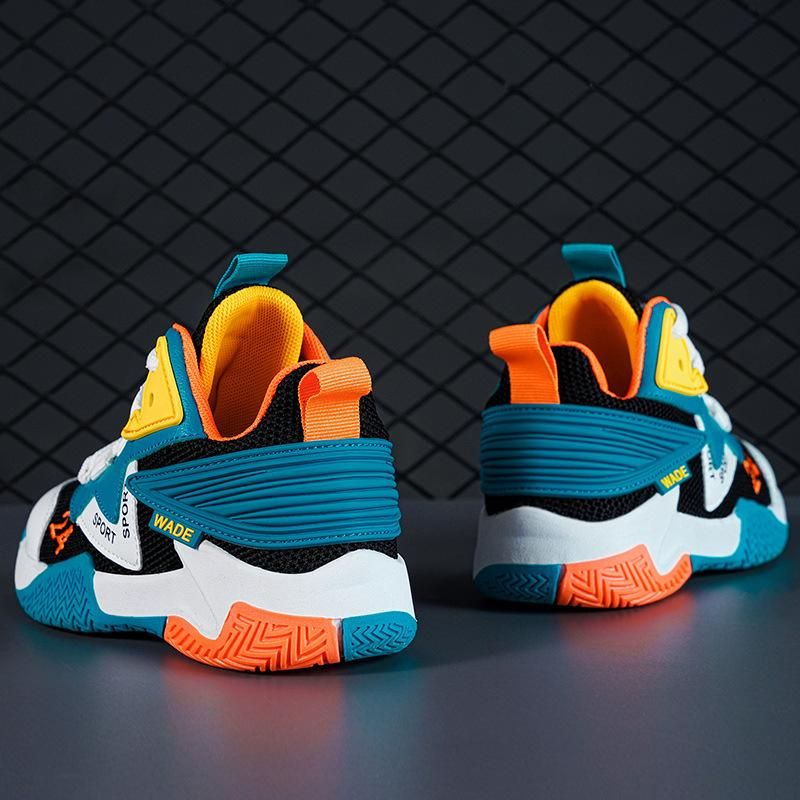 Boys Basketball Shoes Breathable Mesh Sneakers Blue