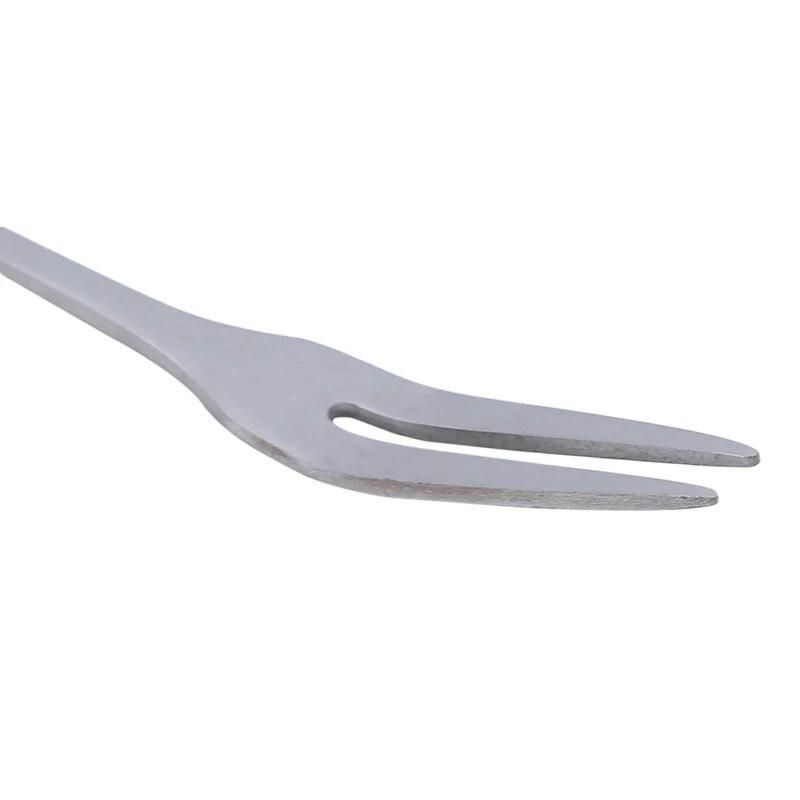 High Quality Fruit Dessrt Fork With Long Handle Stainless Steel Desert Fork Dining Salad Party Barbecue Kitchen Accessories