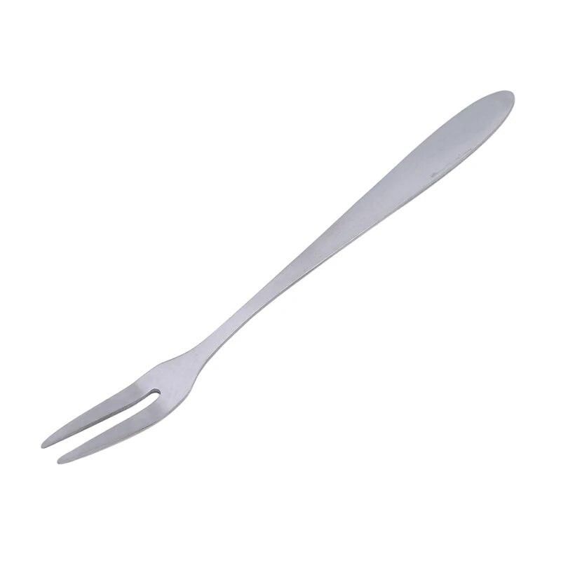 High Quality Fruit Dessrt Fork With Long Handle Stainless Steel Desert Fork Dining Salad Party Barbecue Kitchen Accessories