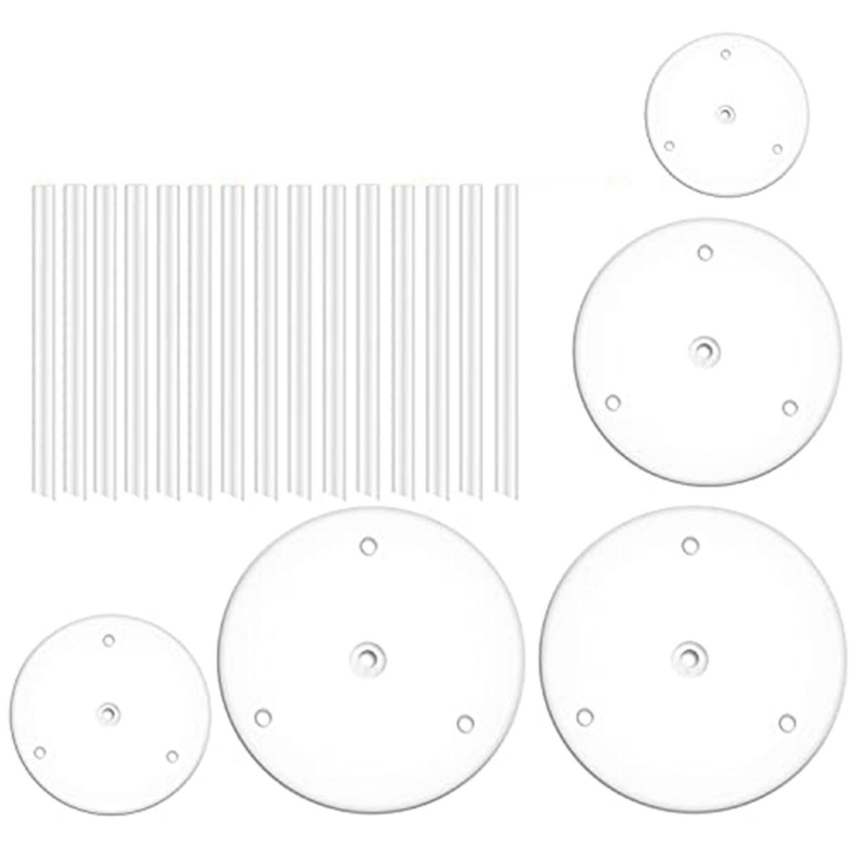 Cake Plate,5 Cake Stand, Cake Base (9/12/16/20/20 cm) with 1