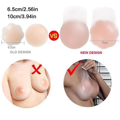 1 Pair Reusable Silicone Lift Up Invisible Nipple Cover Bra