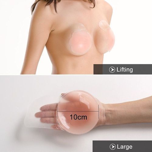 1 Pair Reusable Silicone Lift Up Invisible Nipple Cover Bra