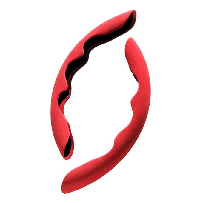 1 Set Anti-Slip Car Steering Wheel Cover Elastic ABS-Red