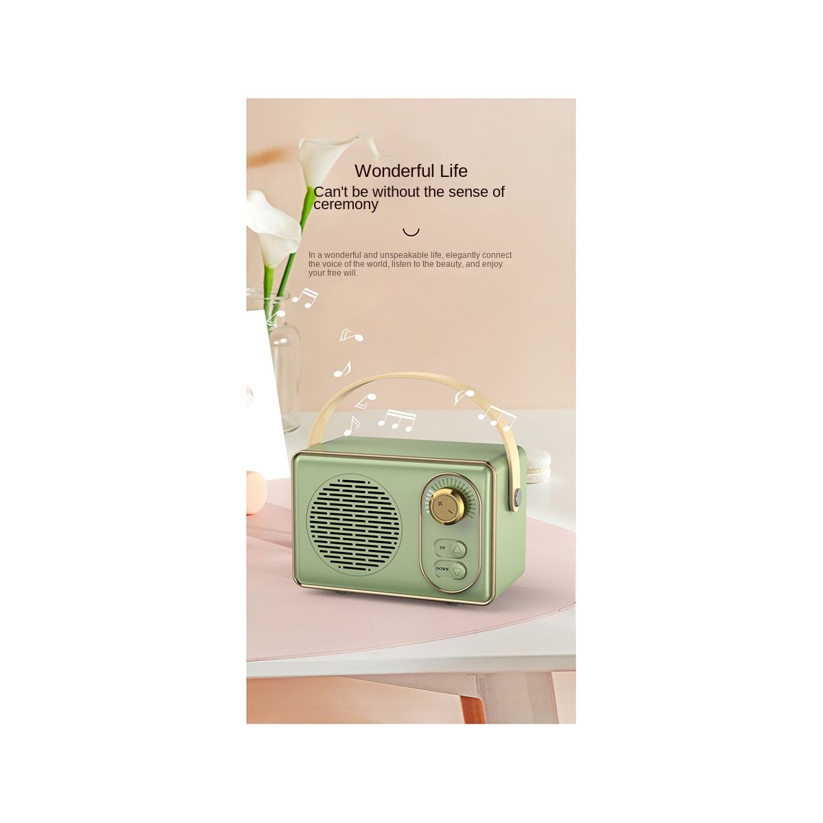 Bluetooth Speaker Classical Retro Music Player Sound Stereo Portable Mini Travel Music Player Purple