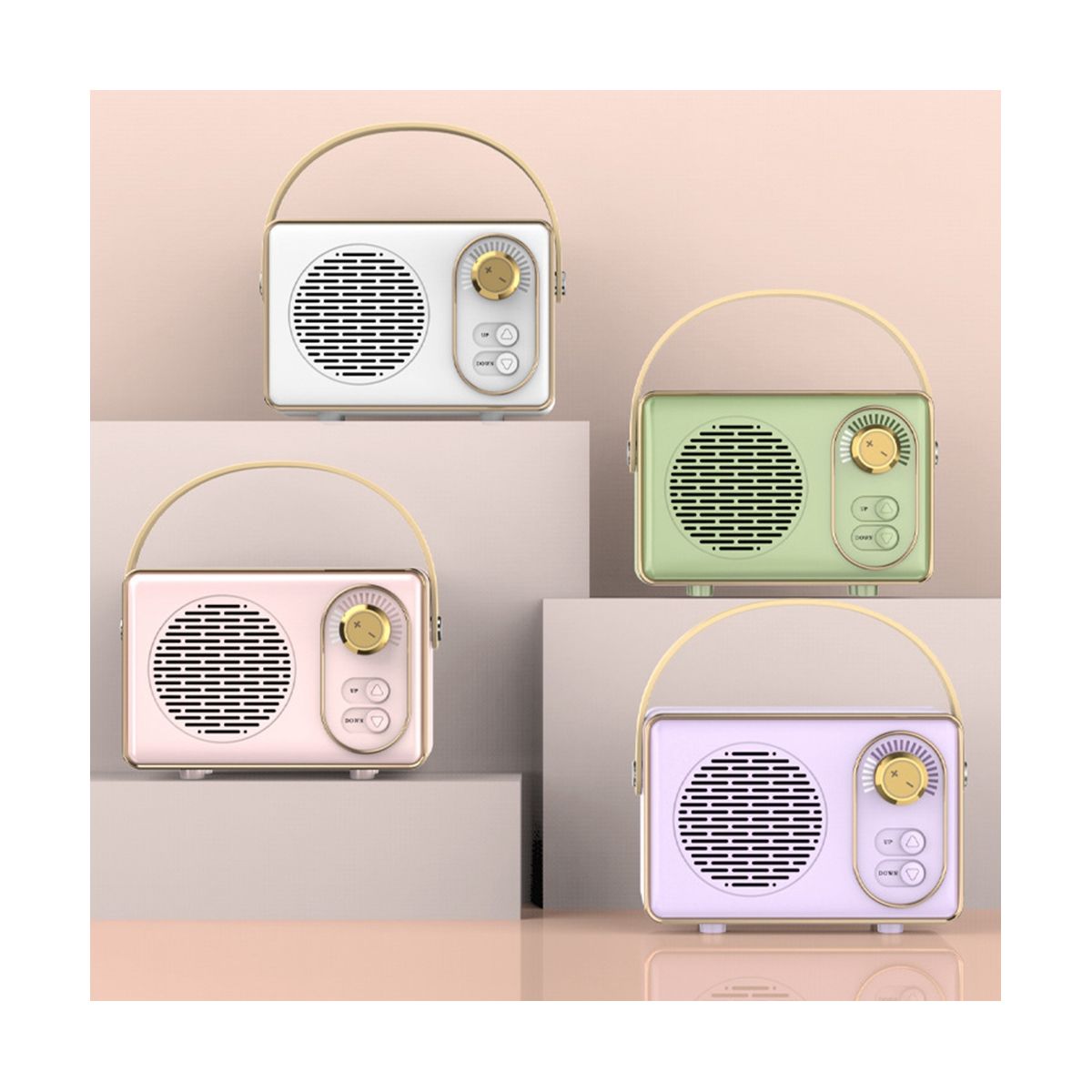 Bluetooth Speaker Classical Retro Music Player Sound Stereo Portable Mini Travel Music Player Purple